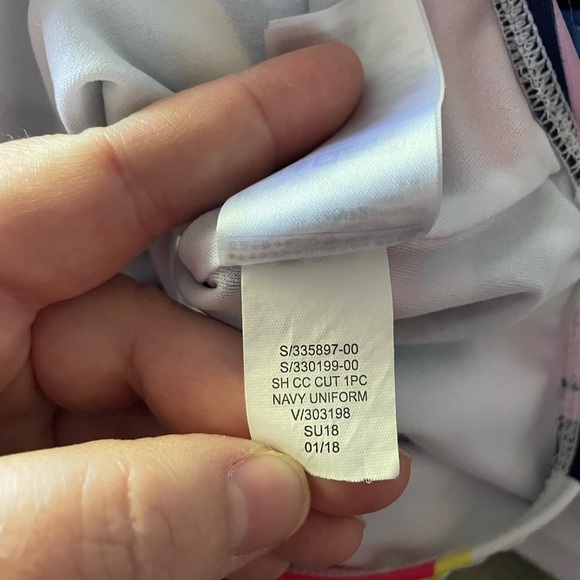 GAP Girl’s One Piece Striped Swimsuit L - Picture 10 of 11